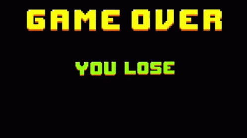 Game Over Rsjungle GIF - Game Over Rsjungle You Lose GIFs
