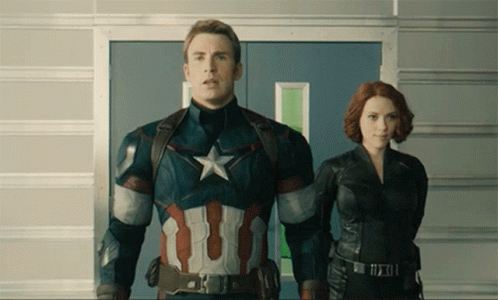 Captain America Black Widow GIF - Captain America Black Widow Hahaha GIFs