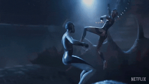 a netflix ad shows a woman in a superhero costume