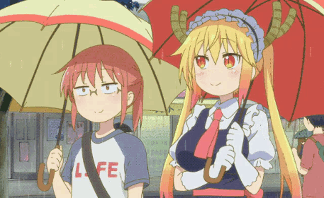 a girl wearing a life shirt holds an umbrella