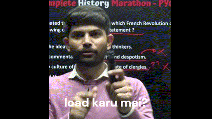 a man in a pink shirt holds a microphone in front of a blackboard with the words complete history marathon written on it