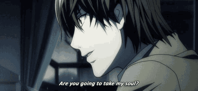 a close up of a person with the words are you going to take my soul below them