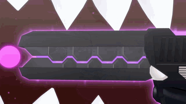 a purple and black object with a purple light behind it