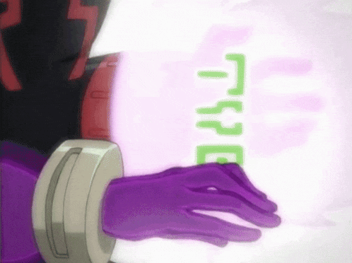a person in a purple glove is holding a piece of paper that says ' npd ' on it
