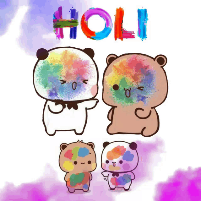 the word holi is written on a purple background