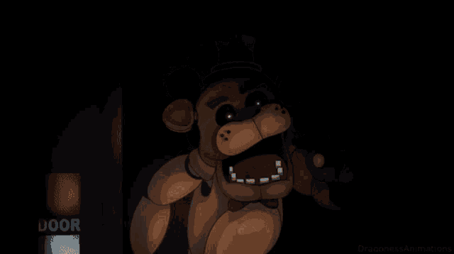 a drawing of a teddy bear with the words dragonessanimations on the bottom right