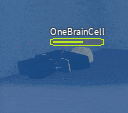 a screenshot of a video game with the name one braincell on it