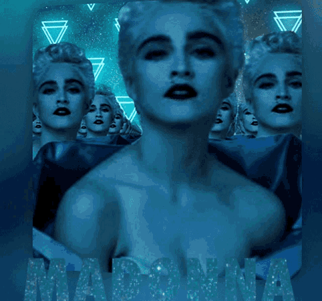 a poster of a naked woman with the word madonna on the bottom