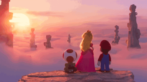 Looking At The Sunset Mario GIF - Looking At The Sunset Mario Princess Peach GIFs