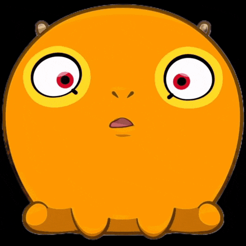 a cartoon purple monster with green eyes and a brown mouth