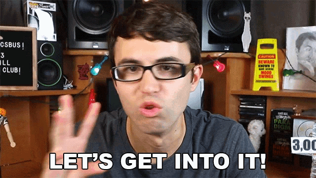 a man says let 's get into it in front of a sign that says csbus