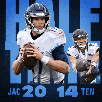 two football players on a blue background with the number 20 and 14