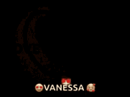a black background with a heart and the words love you vanessa