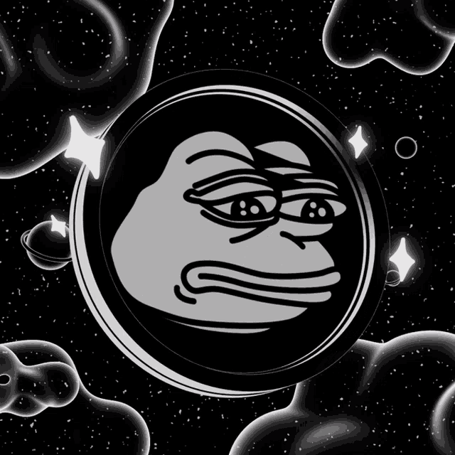 a black and white drawing of a coin with a monkey face on it
