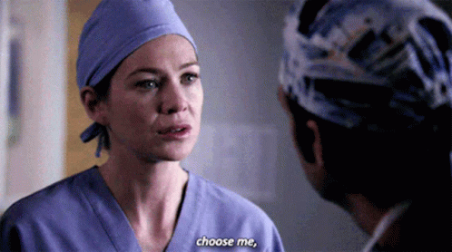 Greys Anatomy Meredith Grey GIF - Greys Anatomy Meredith Grey Choose Me GIFs