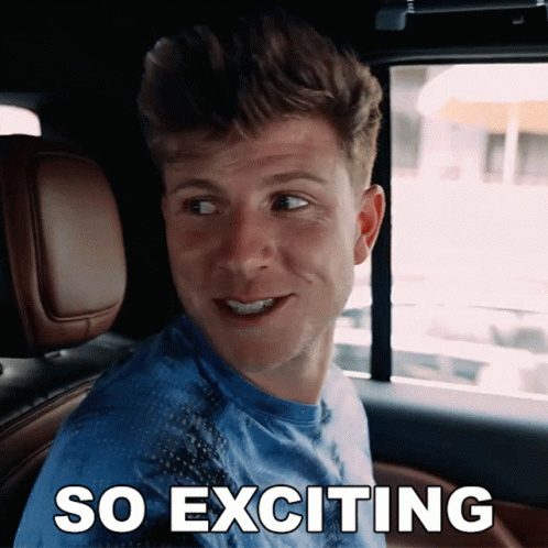So Exciting Hunter Woodhall GIF - So Exciting Hunter Woodhall Tara And Hunter GIFs