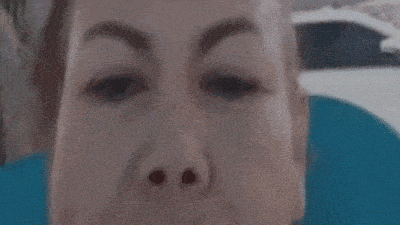a close up of a woman 's face with the words aaaaghhhh la vergaa locooo written above her