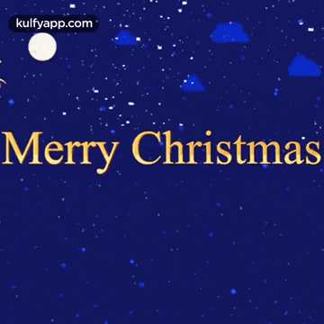 a christmas greeting card with santa in a sleigh pulled by reindeer