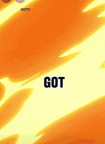 a picture of a cartoon character with the word got on it