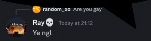 a screenshot of a text message between ray and random_xa