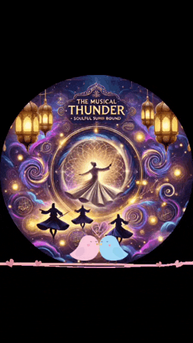 a poster for the musical thunder shows a man dancing