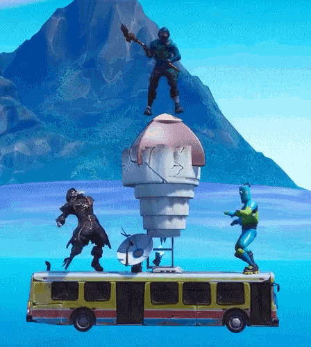 Flying Bus Dancing GIF