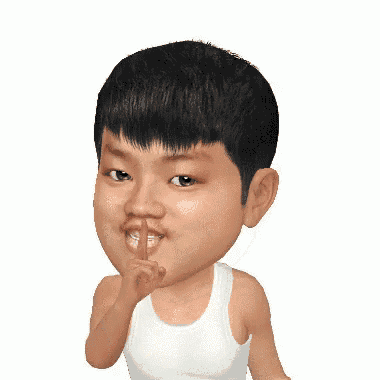 a boy in a white tank top is making a shhh sign with his finger .
