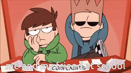 School Me And My Friend GIF - School Me And My Friend Bored GIFs