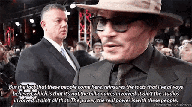 Johnny Depp Power GIF - Johnny Depp Power The Real Power Is With The People GIFs