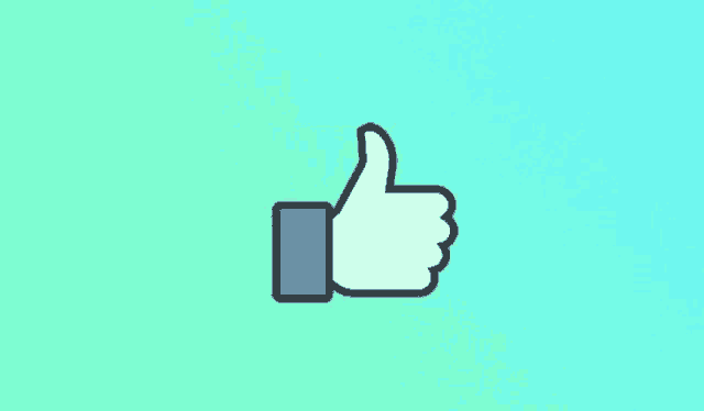 a facebook thumbs up icon on a blue background