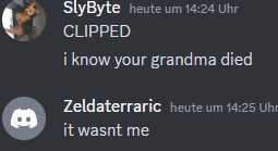 a screenshot of a discord conversation between slybyte and zeldaterraric