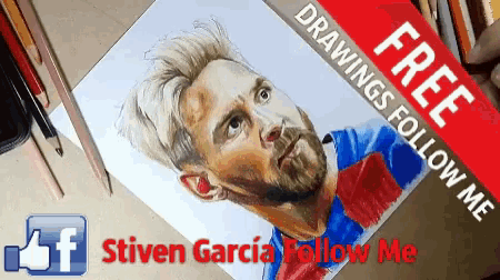 Messi Drawing GIF