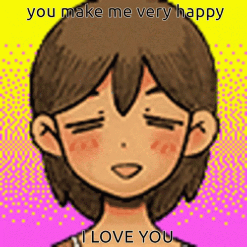 Omori You Make Me Very Happy I Love You GIF - Omori You Make Me Very Happy I Love You GIFs