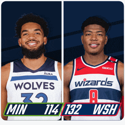 two basketball players from the wolves and the wizards