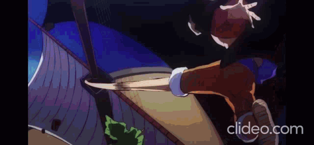 a close up of a person holding a piece of paper in a cartoon .