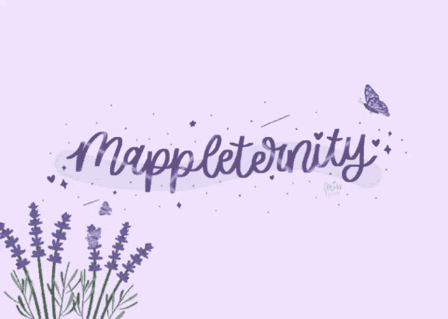 a purple background with the words nippleternity and a butterfly