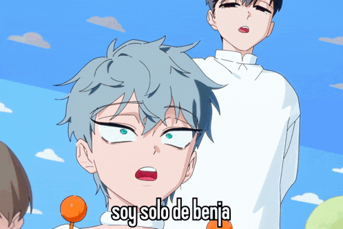 a cartoon character says soy solo de benja in a foreign language