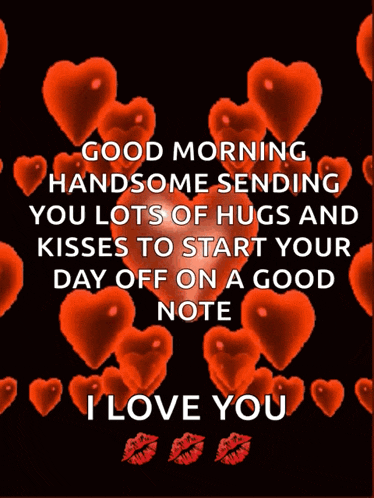 a good morning handsome sending you lots of hugs and kisses to start your day off on a good note ..