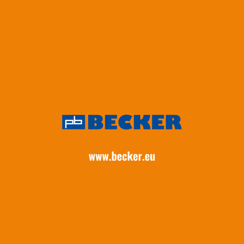 a blue and orange logo with the letter pb