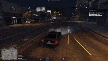 a screenshot of a video game shows a building with a sign that says ' abercrombie & fitch '