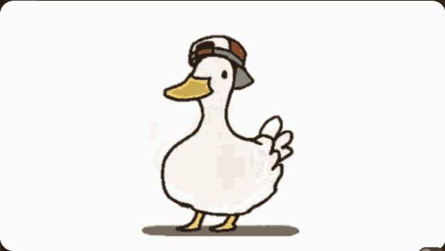 a cartoon of a duck wearing a hat