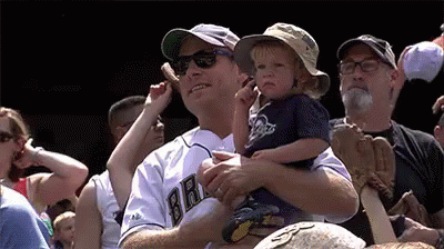 Baby With Dad GIF - Fox Sports Fathers Day Dad4mvp GIFs