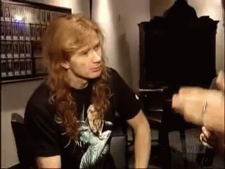 Get Ur Hands Off Of My Baby GIF - Dave Mustaine Interview GIFs