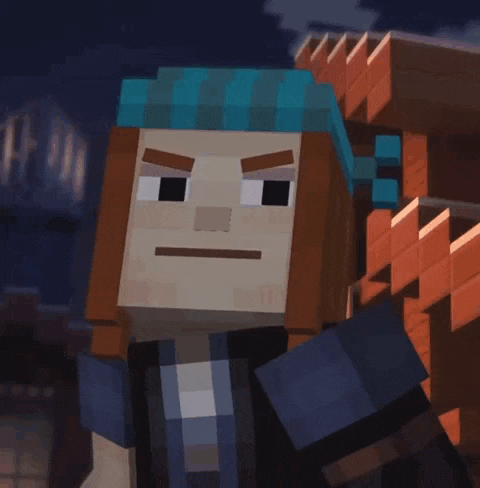 a minecraft character wearing a blue beanie and a plaid shirt