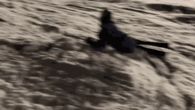 a person is laying on a sandy beach .