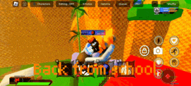 a screen shot of a video game with the words back to the hood on it