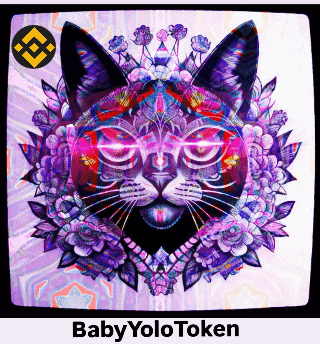 a picture of a cat with flowers and the words baby yolotoken on the bottom