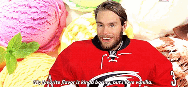 a hockey player with the number 3 on his jersey