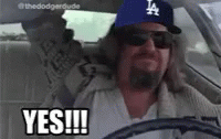 Dodgers Dude GIF - Dodgers Dude Hands Up GIFs