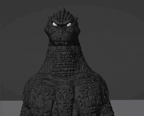 a 3d model of a monster with a very angry look on his face